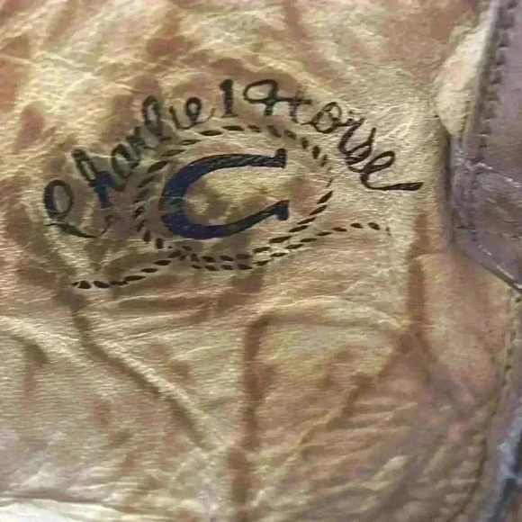 Ladies Charlie 1 Horse Brown & Tan Leather Pointed Toe Western
Boots Size 8.5 - Picture 8 of 10